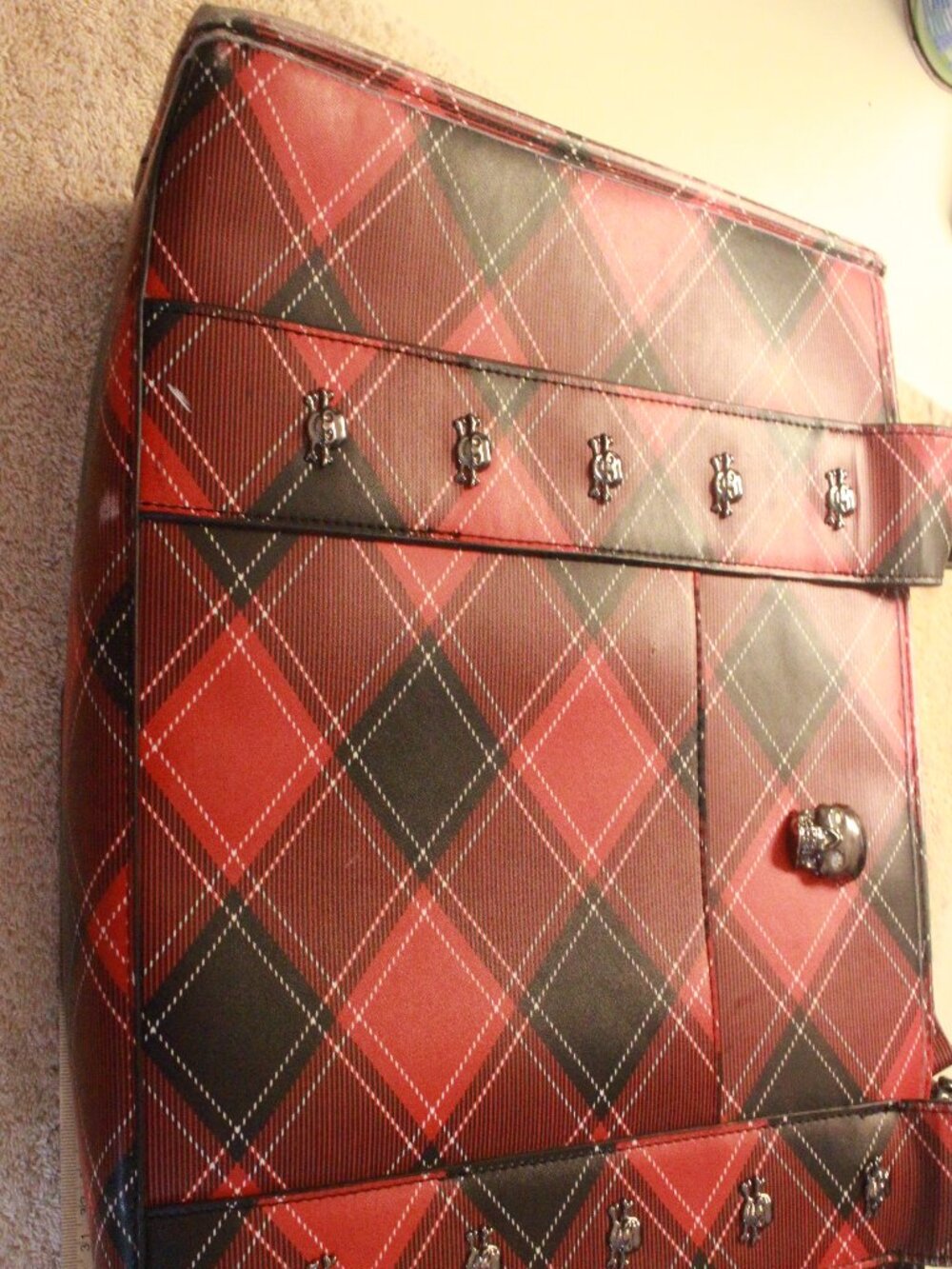 Betsey Johnson Red & Black Handbag